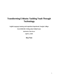 Transforming e-waste: Tackling trash through technology