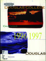 Douglas College Calendar 1996-1997