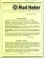 The Mad Hatter:  a Douglas Newsletter, March 12, 1979