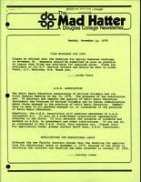 The Mad Hatter:  a Douglas Newsletter, November, 19 1979