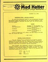 The Mad Hatter:  a Douglas Newsletter, December 16, 1980