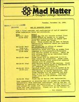 The Mad Hatter:  a Douglas Newsletter, November 18, 1980