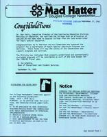 The Mad Hatter:  a Douglas Newsletter, September 17, 1981