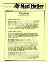 The Mad Hatter:  a Douglas Newsletter, January 25, 1982