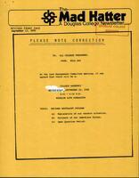 The Mad Hatter:  a Douglas Newsletter, September 13, 1982