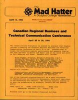 The Mad Hatter:  a Douglas Newsletter, April 11, 1984