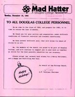 The Mad Hatter:  a Douglas Newsletter, December 18, 1984