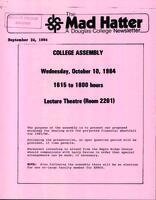 The Mad Hatter:  a Douglas Newsletter, September 24, 1984