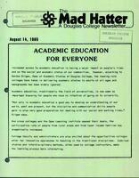 The Mad Hatter:  a Douglas Newsletter, August 14, 1985