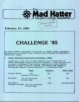 The Mad Hatter:  a Douglas Newsletter, February 27, 1985