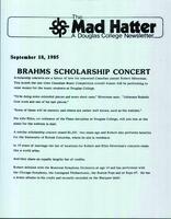The Mad Hatter:  a Douglas Newsletter, September 18, 1985