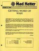 The Mad Hatter:  a Douglas Newsletter, October 21, 1986