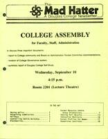 The Mad Hatter:  a Douglas Newsletter, September 10, 1986