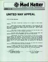 The Mad Hatter:  a Douglas Newsletter, November 10, 1987
