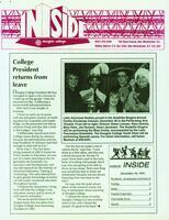 Inside Douglas College, December 10, 1991