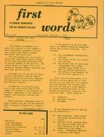 First Words, February 7, 1972