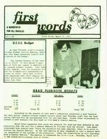 First Words, March 14, 1972