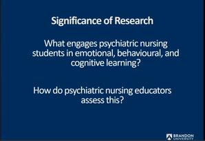 Exploring psychiatric nursing student engagement in emotional, behavioural, and cognitive domains