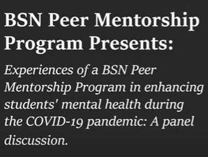 Experiences of a BSN peer mentorship program in enhancing students' mental health during the COVID-19 pandemic