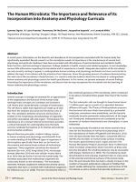 The human microbiota: The importance and relevance of its incorporation into anatomy and physiology curricula