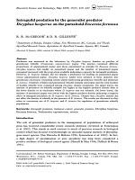 Intraguild predation by the generalist predator Dicyphus herperus on the parasitoid Encarsia formosa