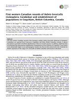 First western Canadian records of Nebria brevicollis (Coleoptera: Carabidae) and establishment of populations in Coquitlam, British Columbia, Canada