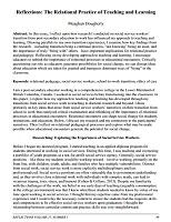 Reflections: The relational practice of teaching and learning