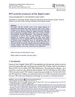 NFTs and the enclosure of the digital realm