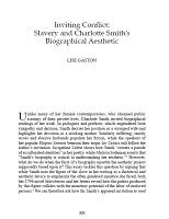 Inviting conflict: The role of the slave in Charlotte Smith’s biographical aesthetic