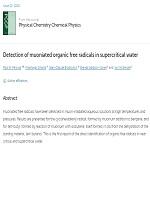 Detection of muoniated organic free radicals in supercritical water