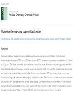 Muonium in sub- and supercritical water