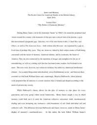 The politics of Jamesian memory