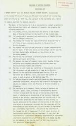 Douglas College Student Society Constitution, 1972