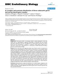 A complex and punctate distribution of three eukaryotic genes derived by lateral gene transfer