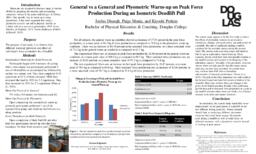General vs a general and plyometric warm-up on peak force production during an isometric deadlift pull