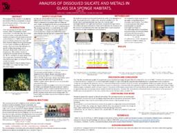 Analysis of dissolved silicate and metals in glass sea sponge habitats