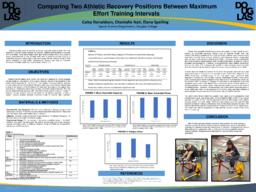 Comparing two athletic recovery positions between maximum effort training intervals