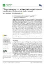 Citizenship outcomes and place-based learning environments in an integrated environmental studies program