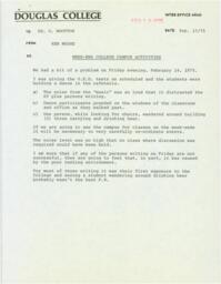 Correspondence re: disruptive student dance (1975)