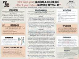 How does your clinical experience affect your future nursing specialty?
