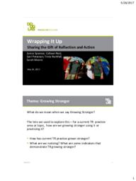 Wrapping it up:  Sharing the gift of reflection and action
