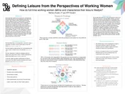 Defining leisure from the perspectives of working women: How do full-time working women define and characterize their leisure lifestyle?