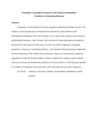 Extending a geographic perspective to the study of jurisdictional consistency in sentencing outcomes