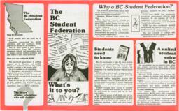 BC Student Federation flyer