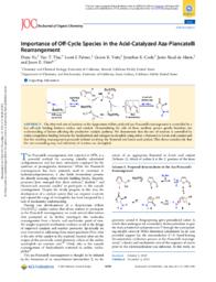 Importance of off-cycle species in the acid-catalyzed aza-piancatelli rearrangement