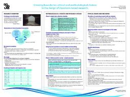 Crossing boundaries: Ethical and methodological choices in the design of classroom-based research