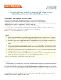 A comparative study of anaesthetic agents on high voltage activated calcium channel currents in identified molluscan neurons