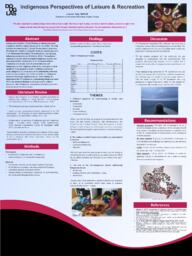 Indigenous perspectives of leisure and recreation