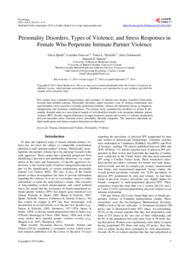 Personality disorders, types of violence, and stress responses in female who perpetrate intimate partner violence
