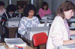 Business students at work